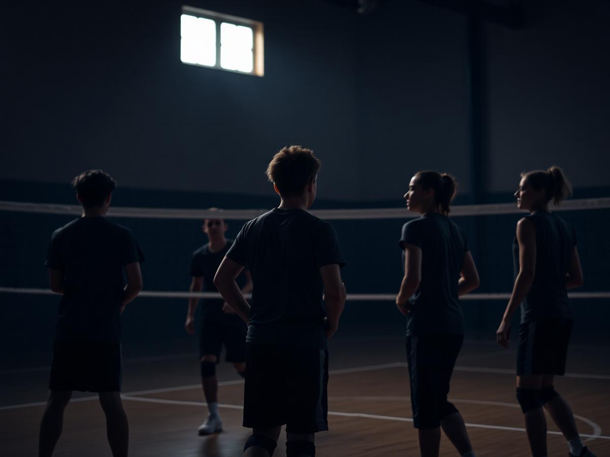 Youth Volleyball Program training session